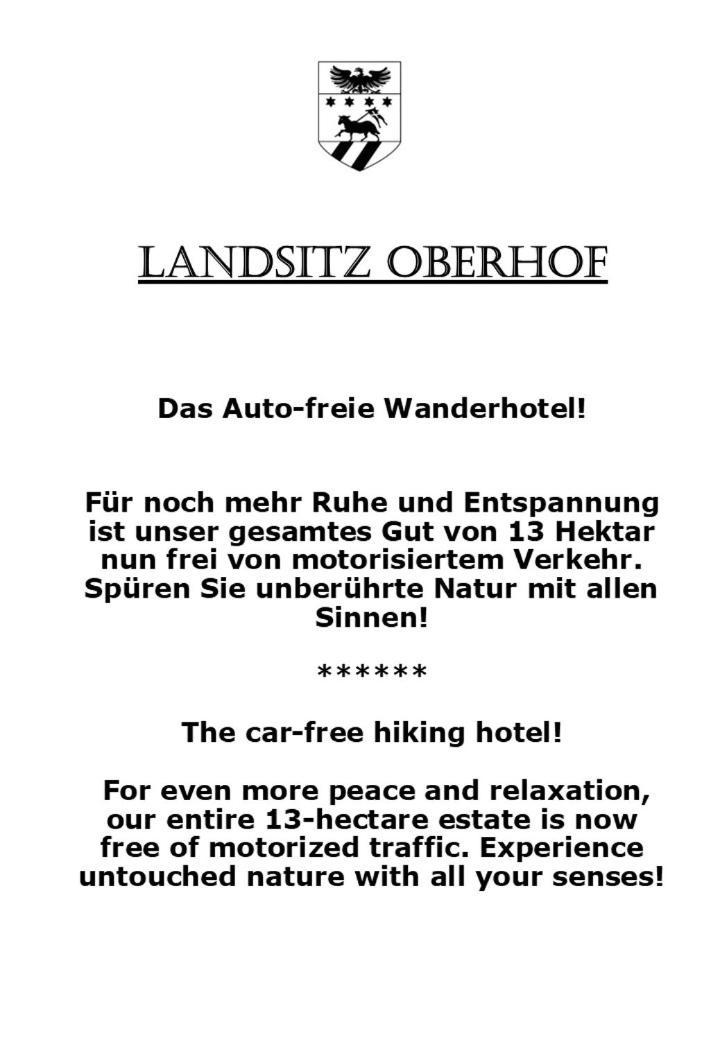 Landsitz Oberhof Petit Hotel Muggendorf  Buitenkant foto